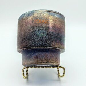 Roost Iridescent Metallic Finish Glass Candle Holder Vase